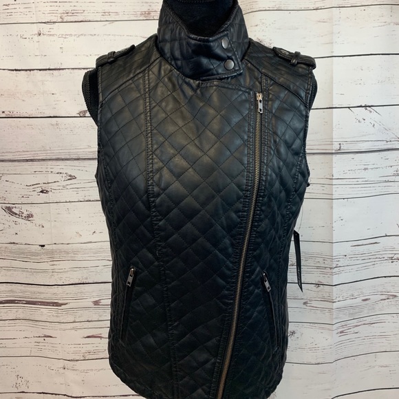 Apt. 9 Jackets & Blazers - Apt. 9 Faux Leather Vest Medium NWT